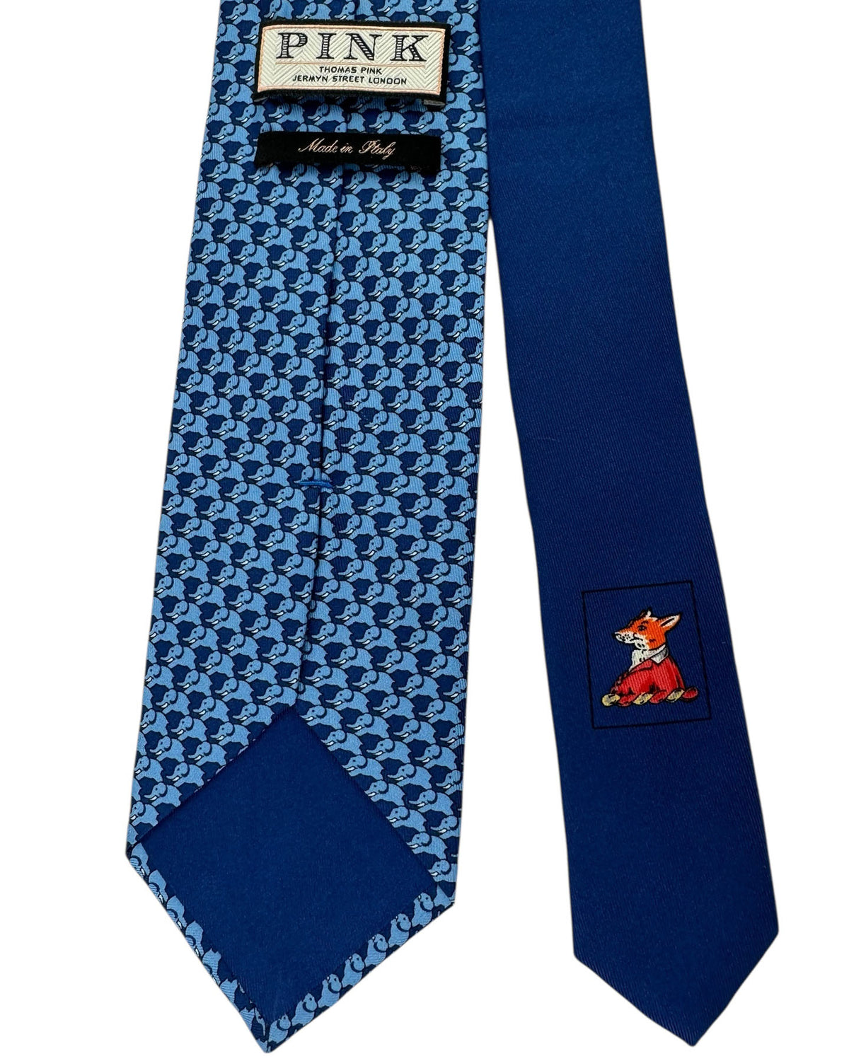 Thomas Pink Tie Navy Blue Elephant Parade