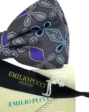Purple Blue Gray Bow