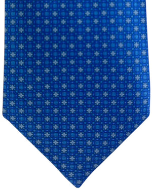 Stefano Ricci Tie Royal Blue Small Floral Medallion Pattern