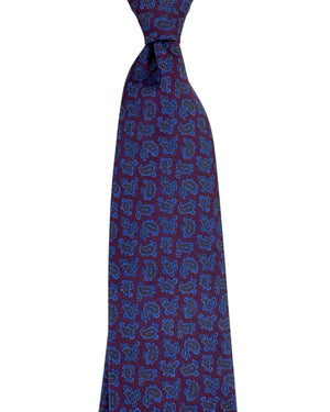 Stefano Ricci Silk Tie Purple and Blue Paisley Scatter
