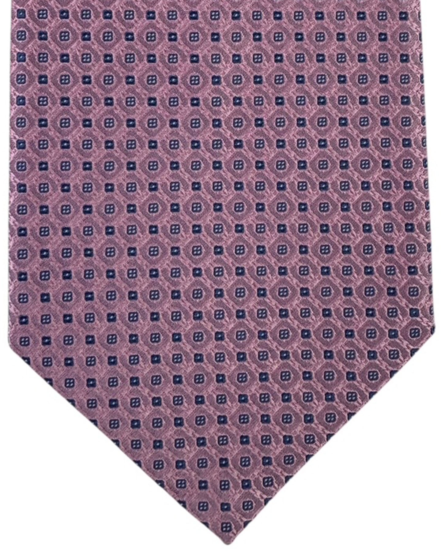 Stefano Ricci Silk Tie Pink Micro Pattern