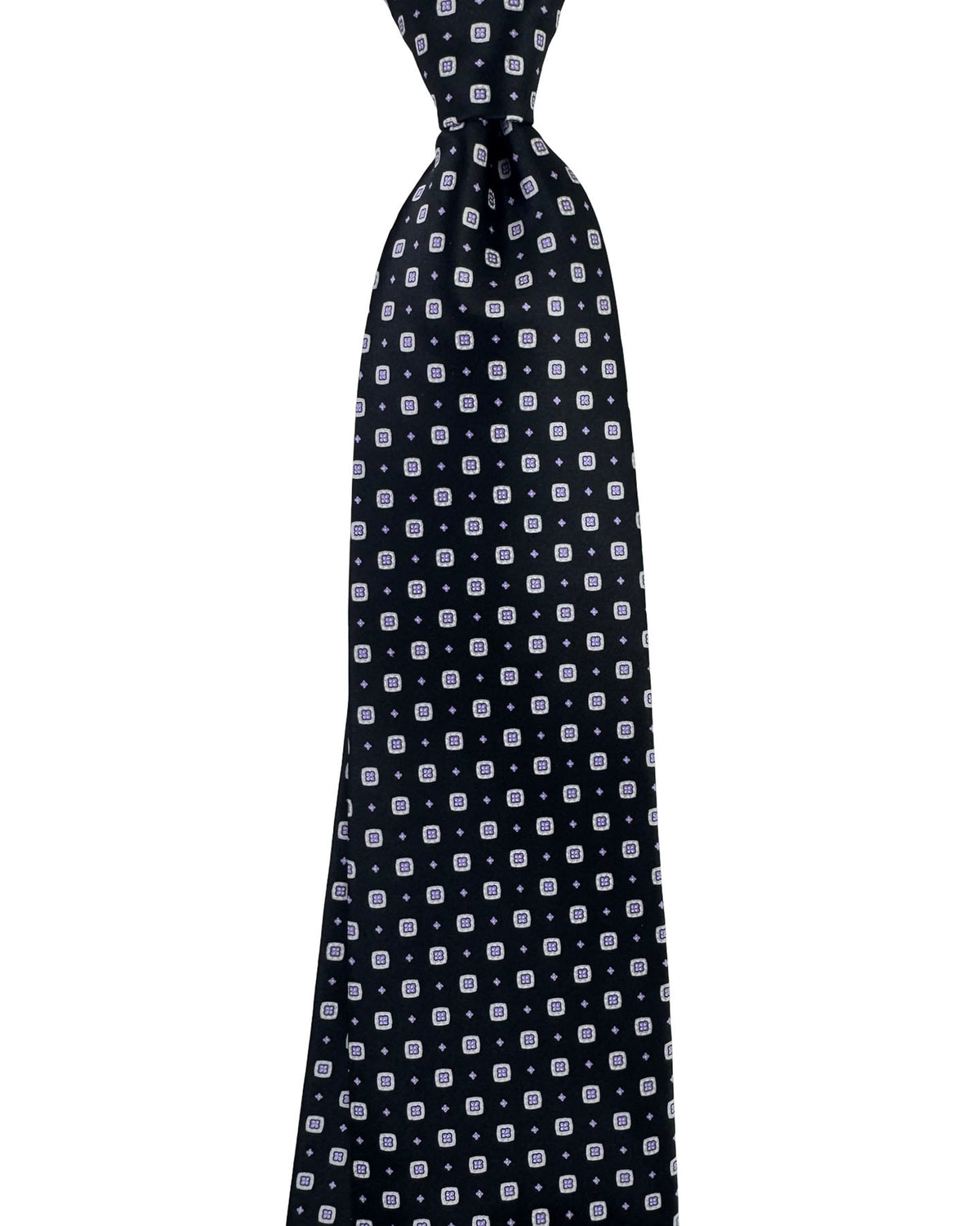 Stefano Ricci Silk Tie Black Lavender 