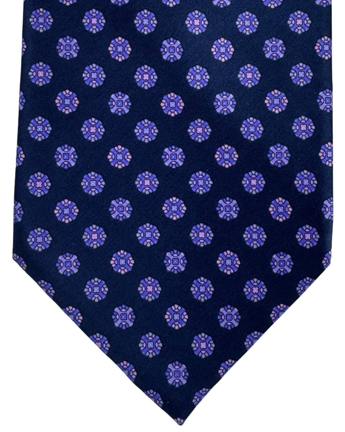 Stefano Ricci Tie Dark Blue Purple Medallions