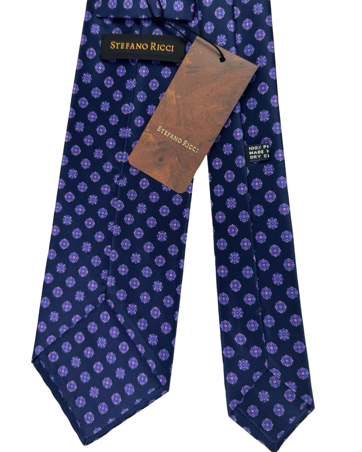 Stefano Ricci Tie Dark Blue Purple Medallions