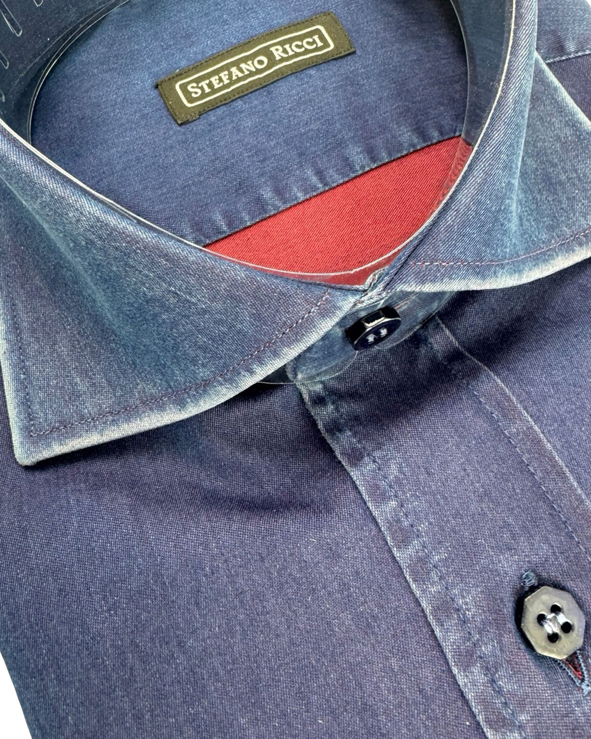 Stefano Ricci Denim Shirt Dark Blue 38 - 15
