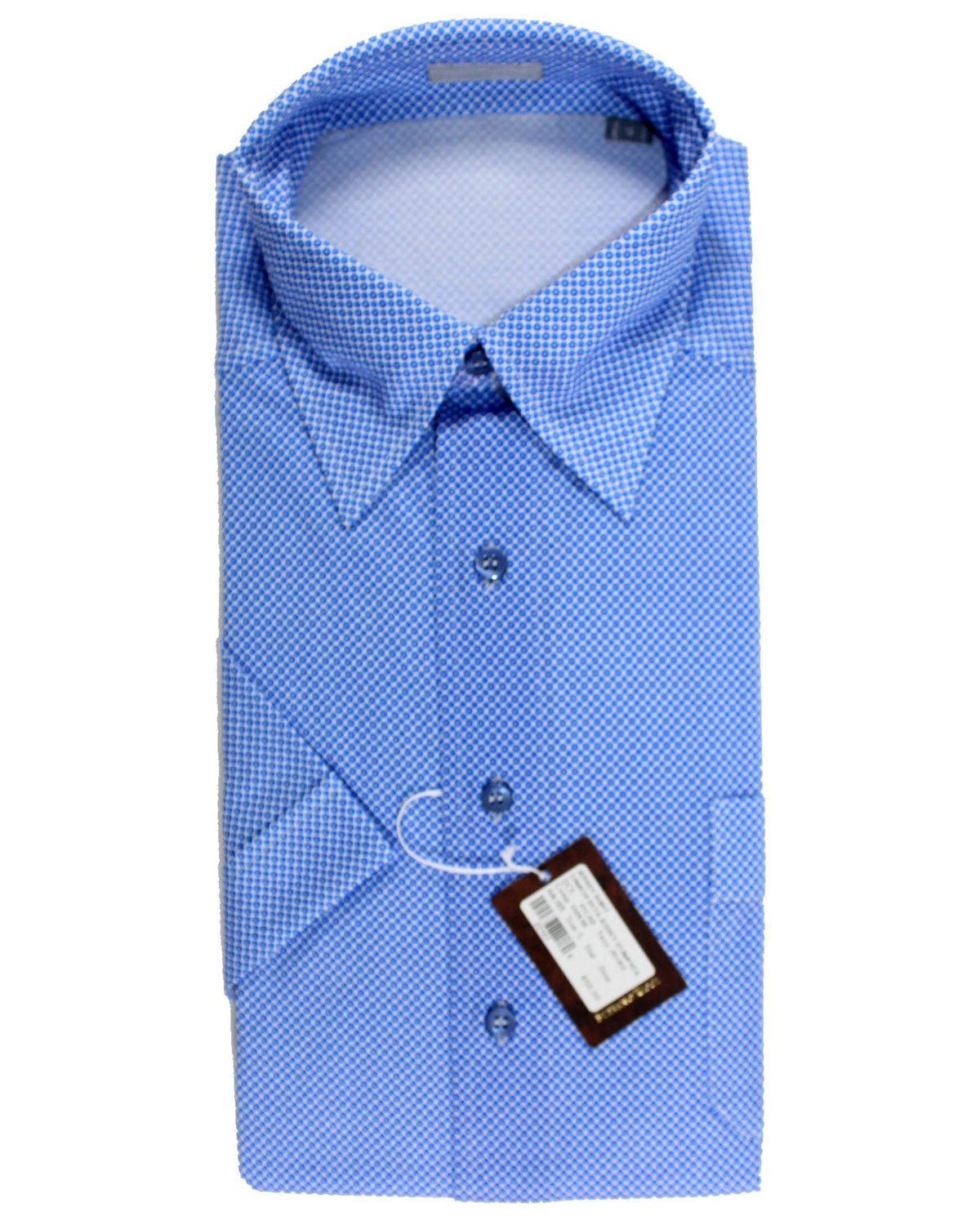 Stefano Ricci Short Sleeve Shirt Royal Blue S - SALE