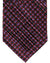 Stefano Ricci Tie Black Purple Floral Check - Pleated Silk Necktie