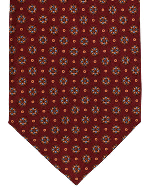 Stefano Ricci Silk Tie Brown micro Medallions