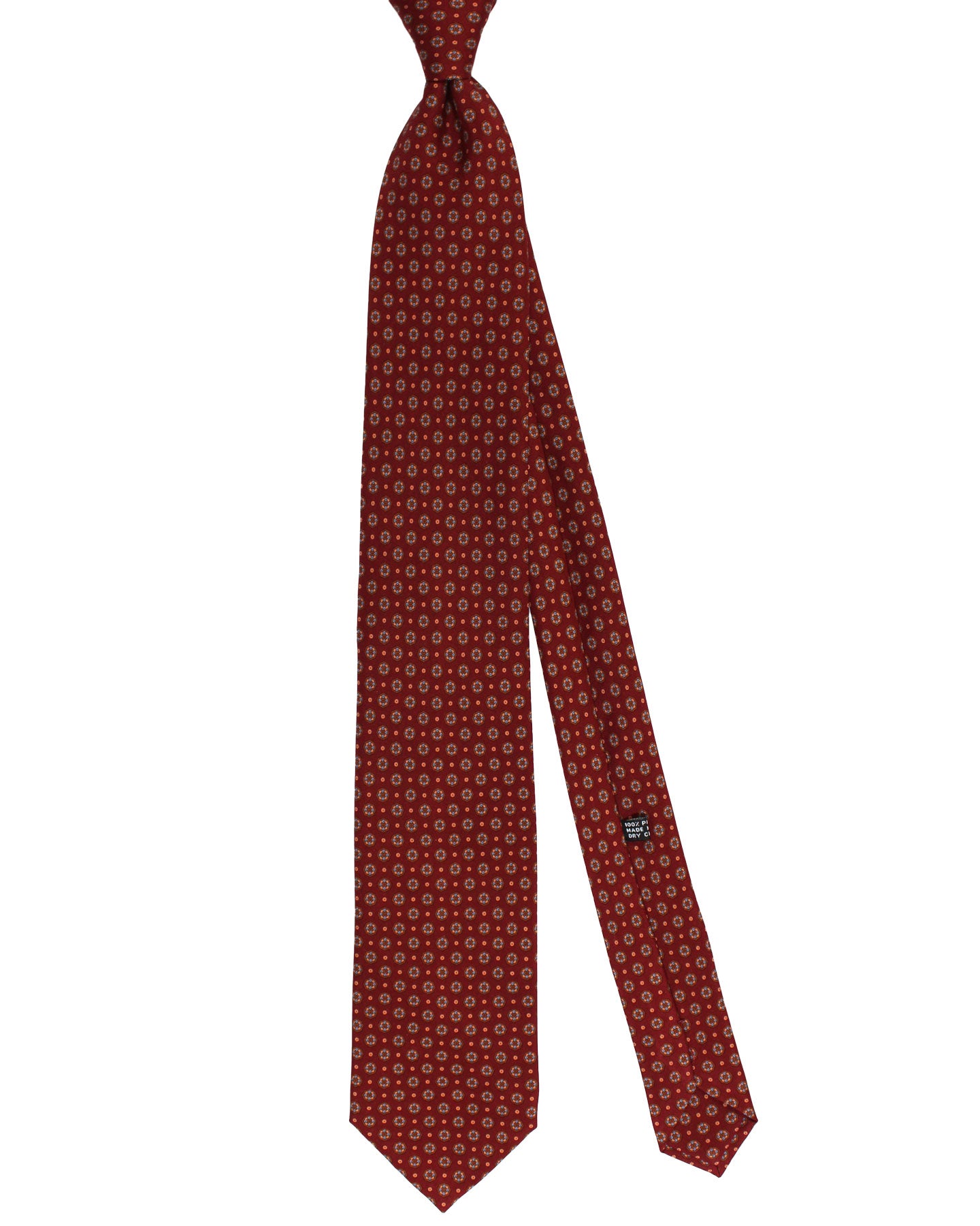 Stefano Ricci Silk Tie Brown micro Medallions