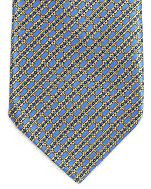 Stefano Ricci Silk Tie Sky Blue Stripes