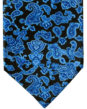 Stefano Ricci Silk Tie Royal Blue Blue Paisley Design