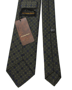 Stefano Ricci Silk Tie Midnight Blue Forest Green BLACK FRIDAY SALE