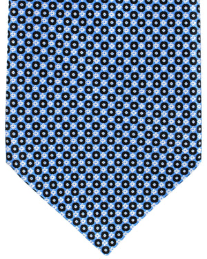 Stefano Ricci Silk Tie Blue Black Micro Pattern