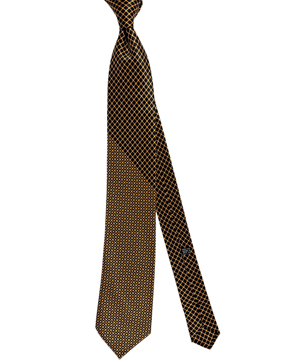 Stefano Ricci Silk Tie Black Orange Gold - Geometries