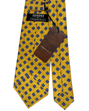 Stefano Ricci Silk Necktie Mustard Geometric