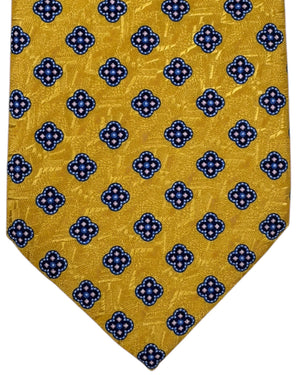 Stefano Ricci Silk Necktie Mustard Geometric