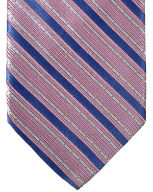 Stefano Ricci Silk Tie Pink Periwinkle Stripes