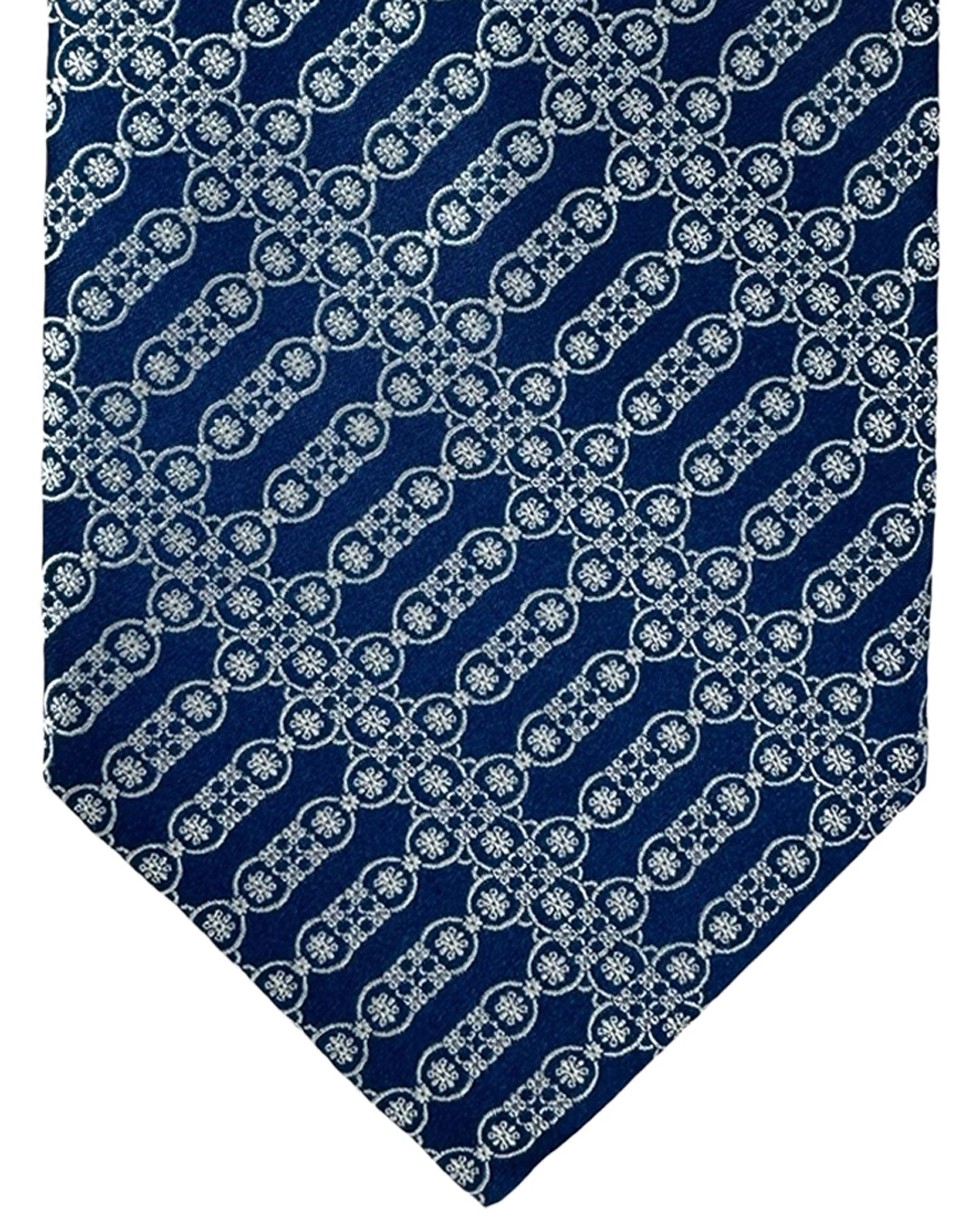 Stefano Ricci Silk Tie Navy Mini Floral