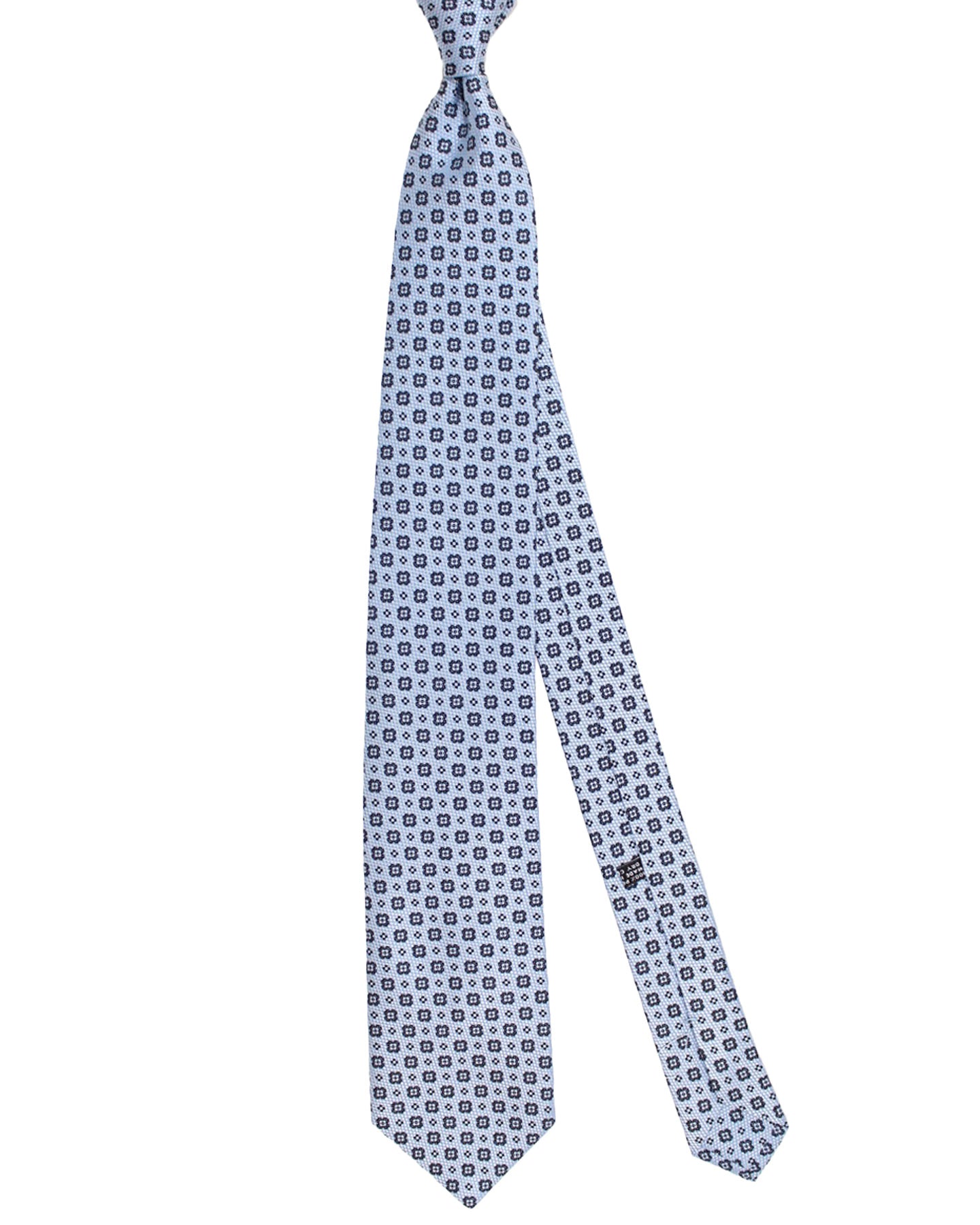 Stefano Ricci Silk Tie Sky Blue Mini Medallions