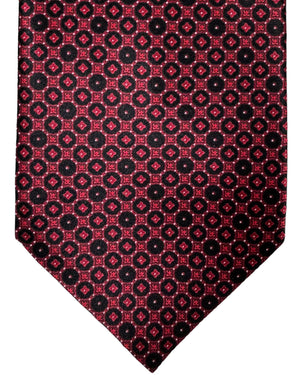 Stefano Ricci Tie Dark Red Black Geometric Design