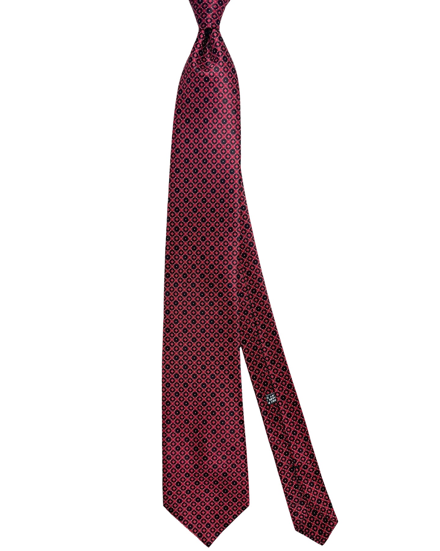 Stefano Ricci Tie Dark Red Black Geometric Design