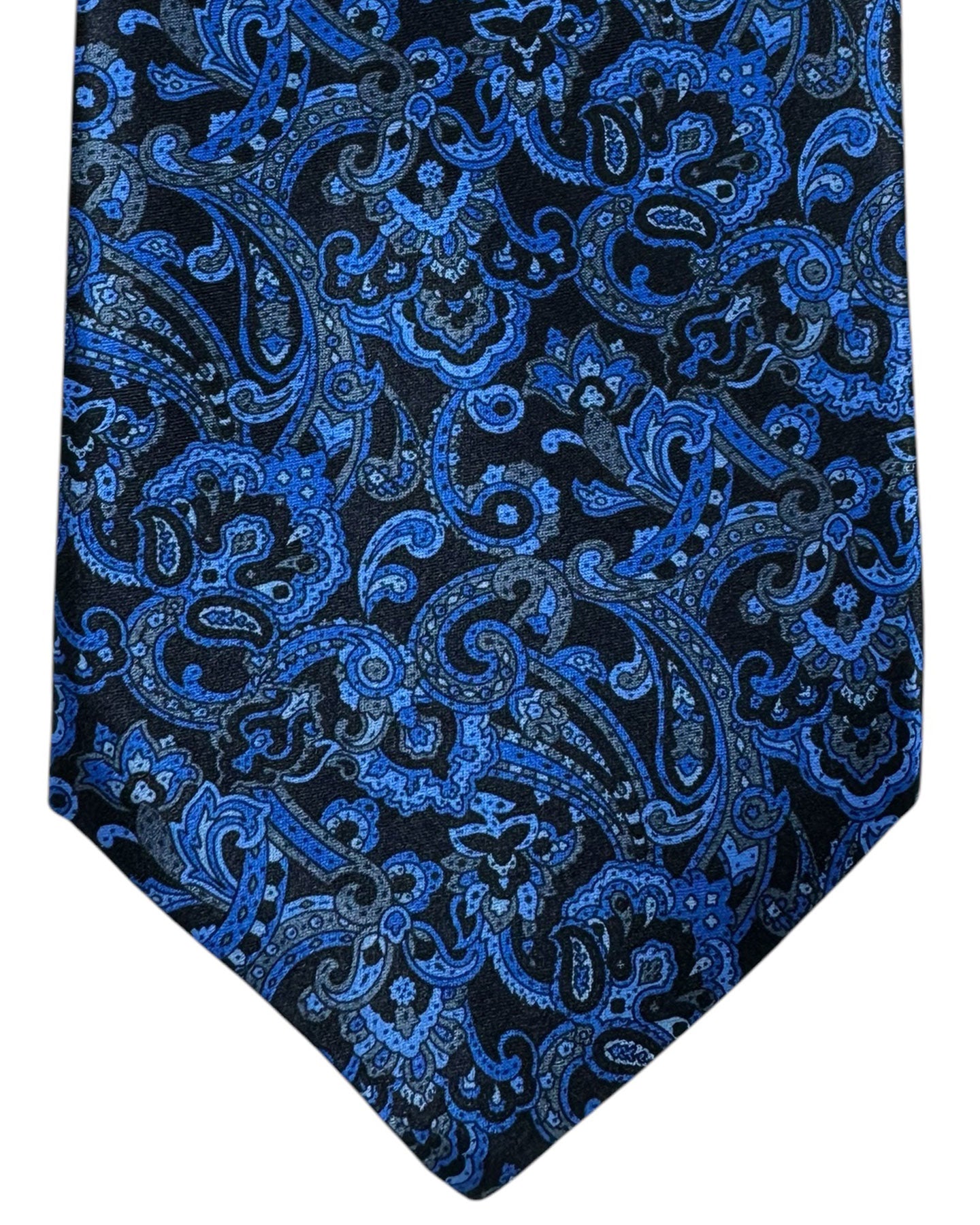 Stefano Ricci Silk Tie Blue Gray Ornamental