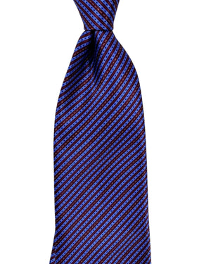 Stefano Ricci Tie Maroon Blue Stripes