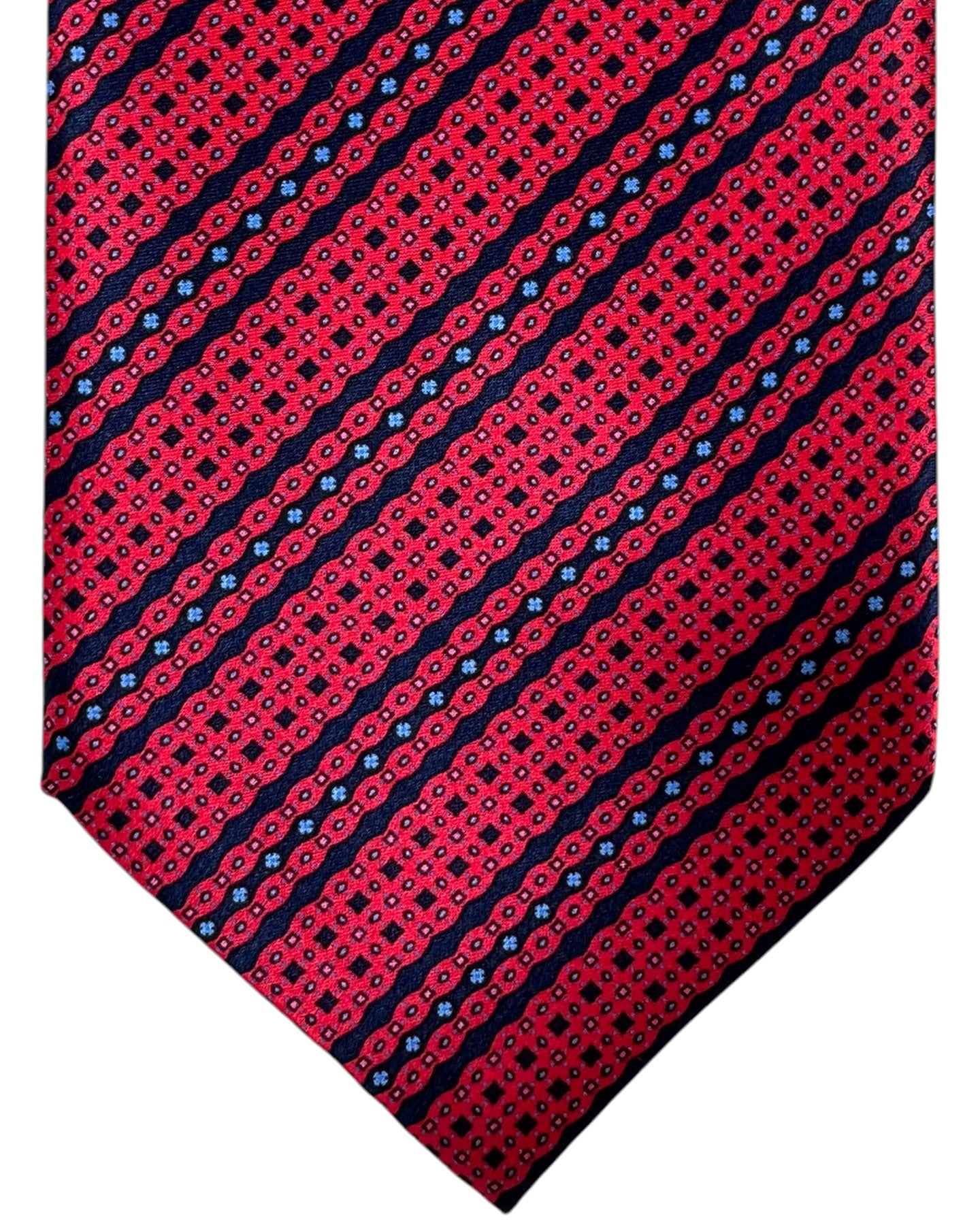 Stefano Ricci Tie Striped Red