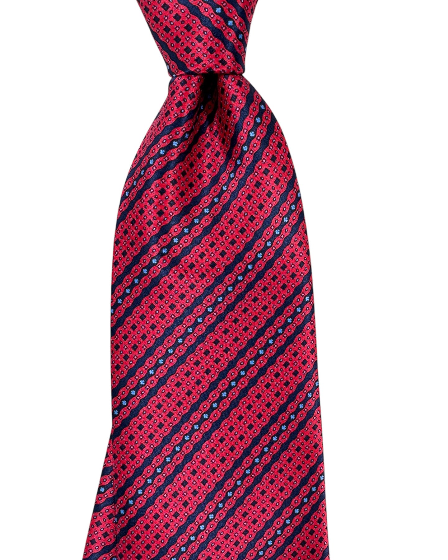 Stefano Ricci Tie Striped Red