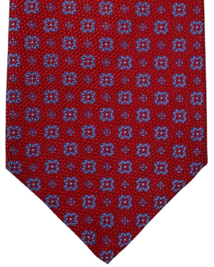 Stefano Ricci Silk Tie Red Blue Geometric