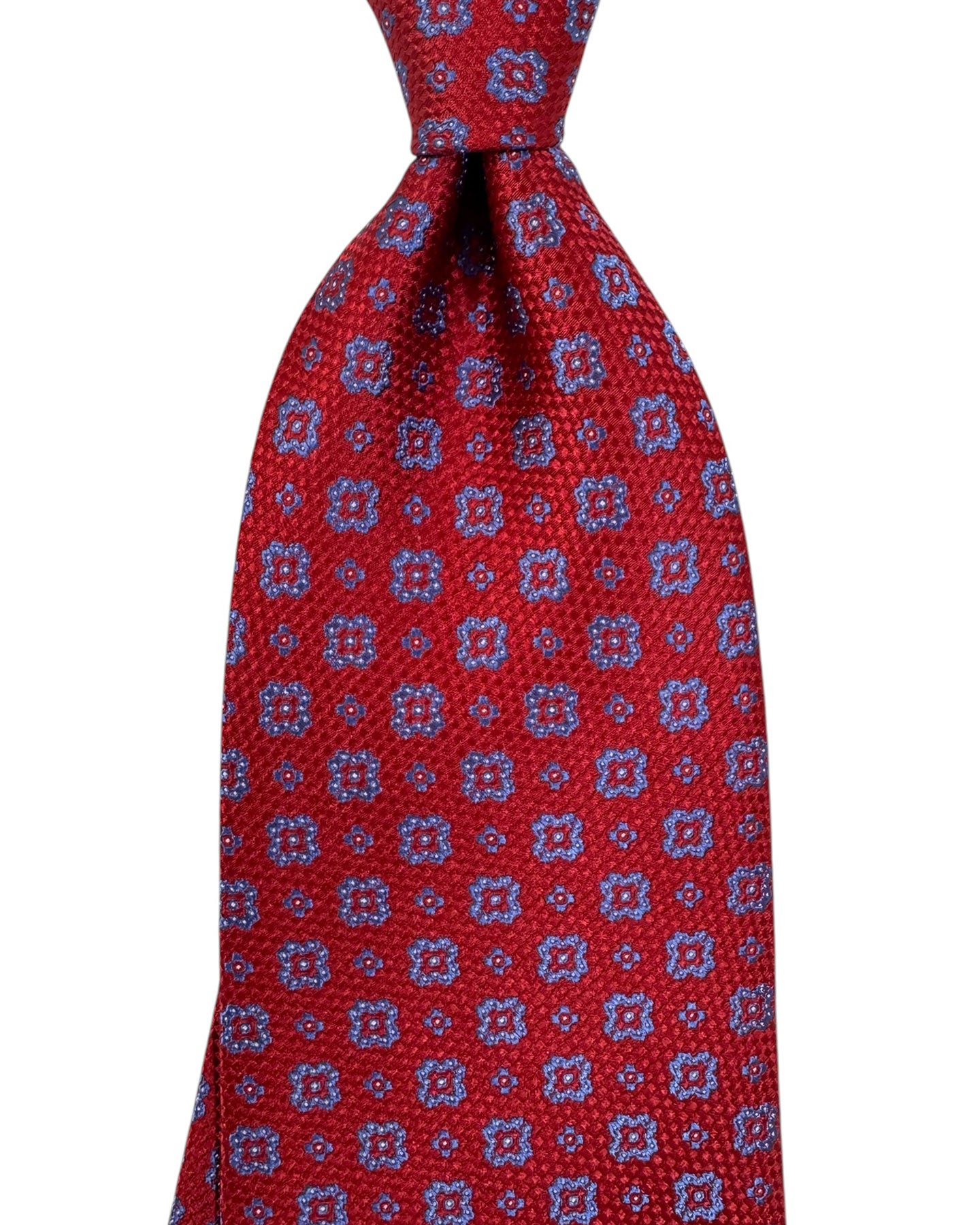 Stefano Ricci Silk Tie Red Blue Geometric