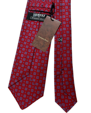 Stefano Ricci Silk Tie Red Lilac Geometric