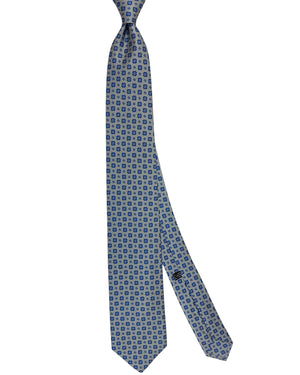 Stefano Ricci Silk Tie Gray Blue Geometric