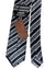 Stefano Ricci Tie Black Gray Patterned Stripes