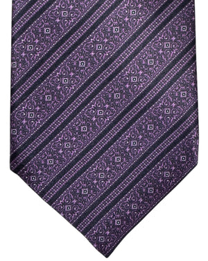 Stefano Ricci Tie Purple Striped Pattern