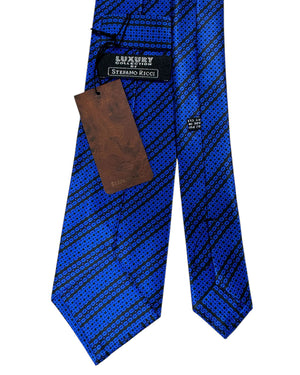 Stefano Ricci Tie Royal Blue Striped Design