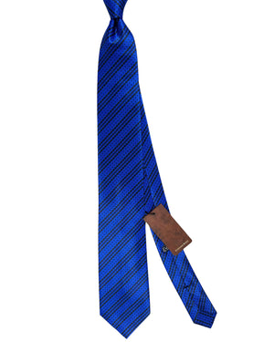 Stefano Ricci Tie Royal Blue Striped Design