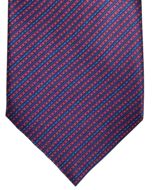 Stefano Ricci Tie Midnight Blue Maroon Stripes Stefano Ricci