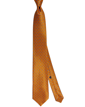 Stefano Ricci Silk Tie Orange Geometric