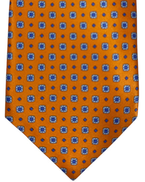 Stefano Ricci Silk Tie Orange Geometric