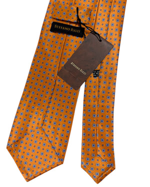 Stefano Ricci Silk Tie Orange Geometric