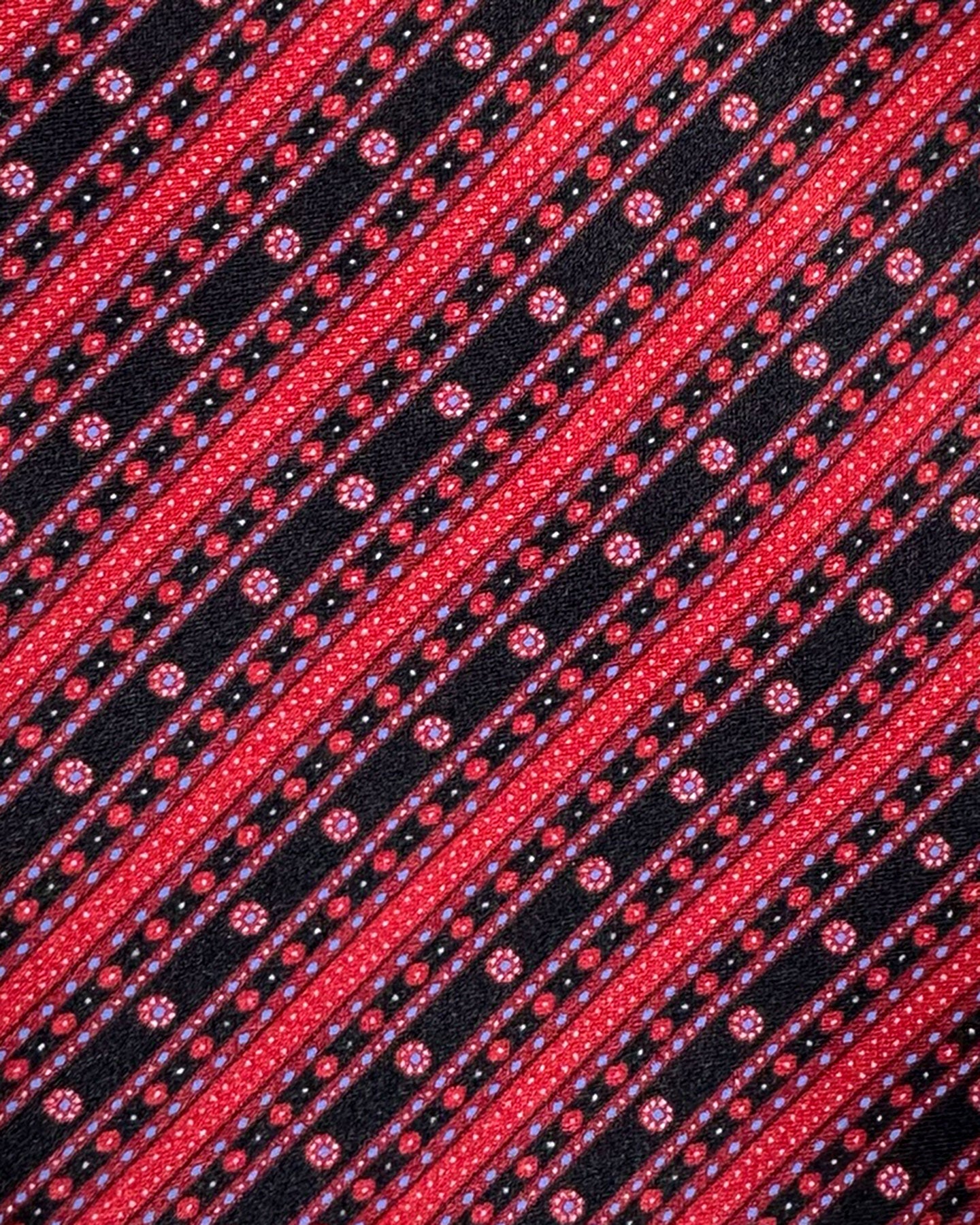 Stefano Ricci Tie Red Black Striped Pattern