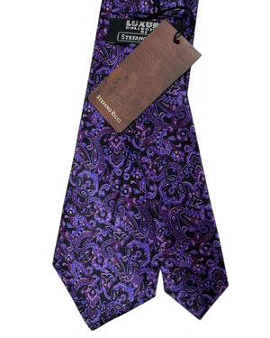 Stefano Ricci Tie Purple Paisley Ornamental