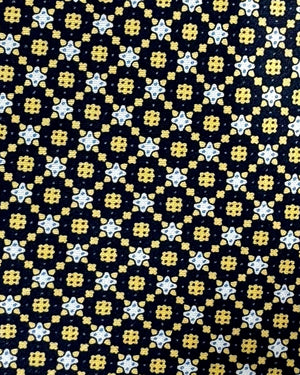 Stefano Ricci Tie Black Silver Yellow Geometric