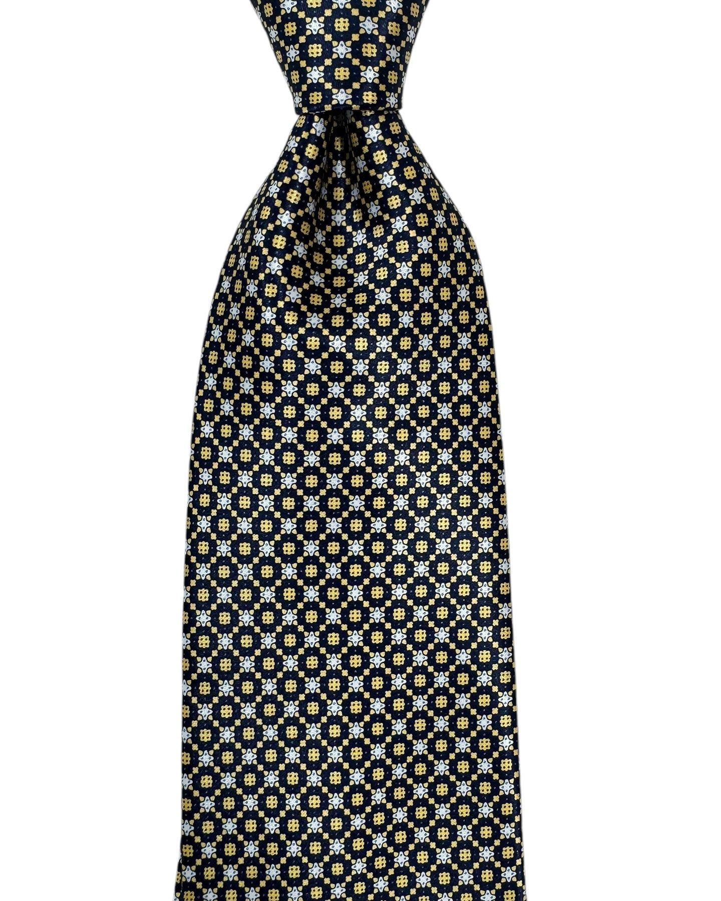 Stefano Ricci Tie Black Silver Yellow
