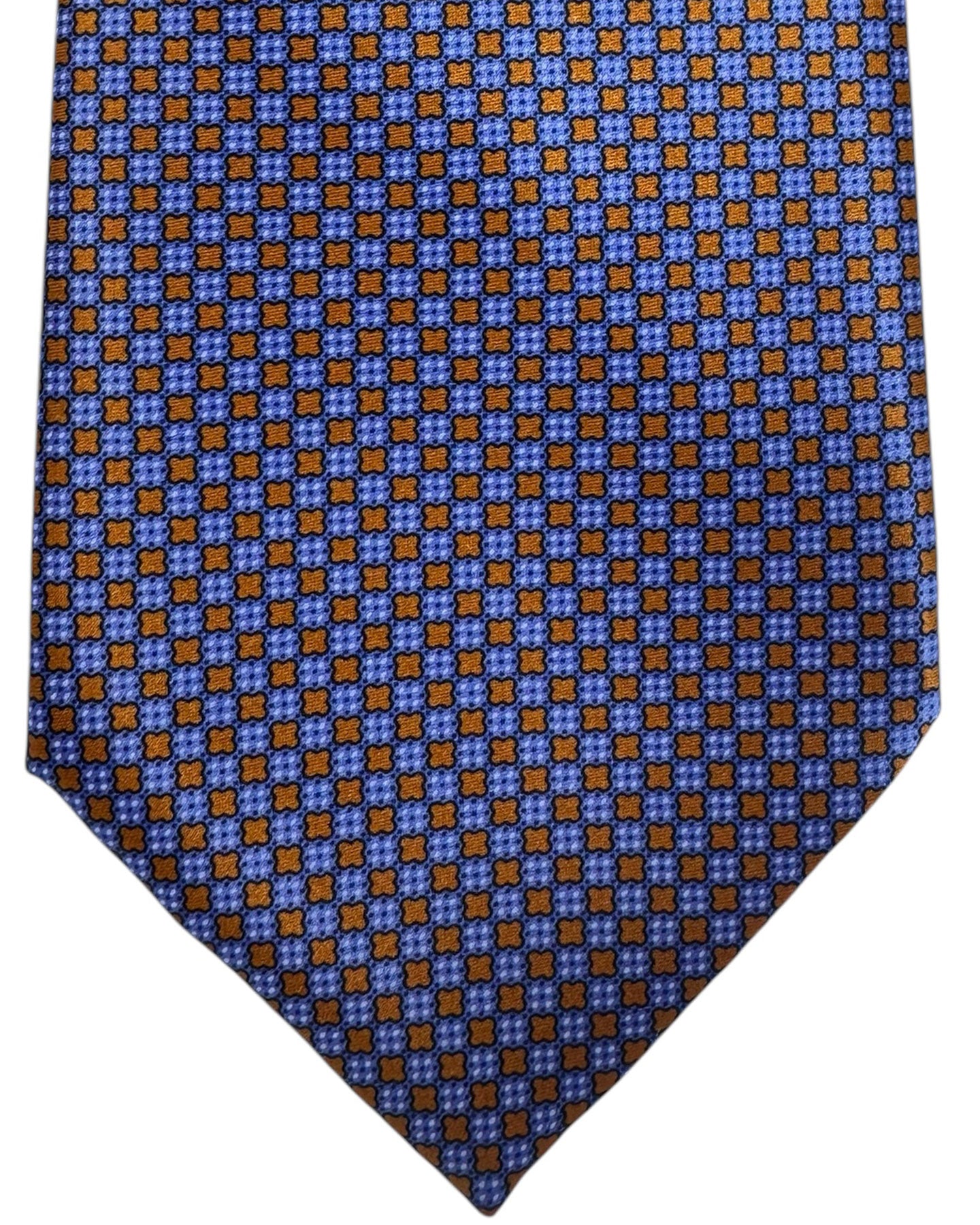Stefano Ricci Royal Blue Brown Geometric