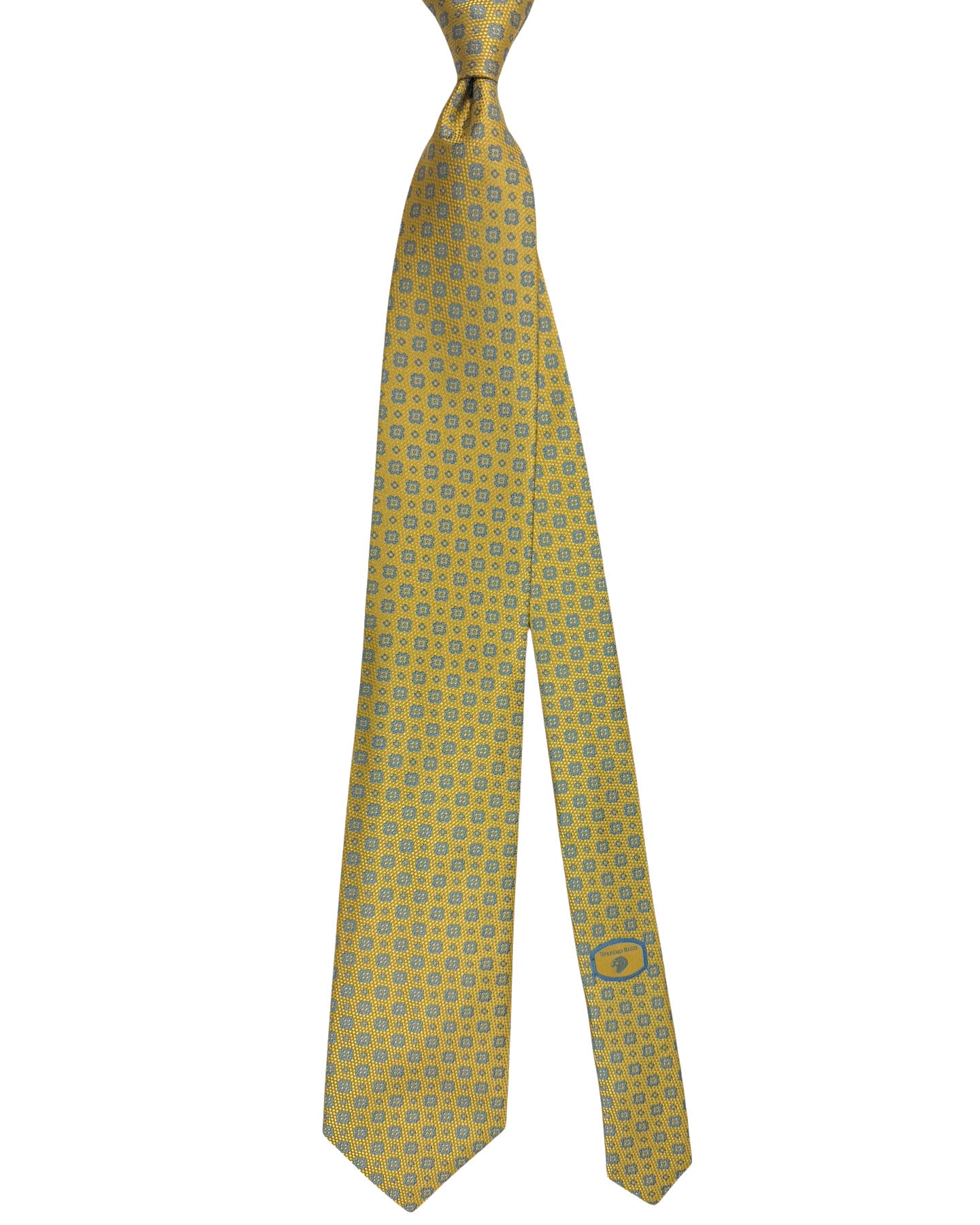 Stefano Ricci Tie Orange Blue Geometric
