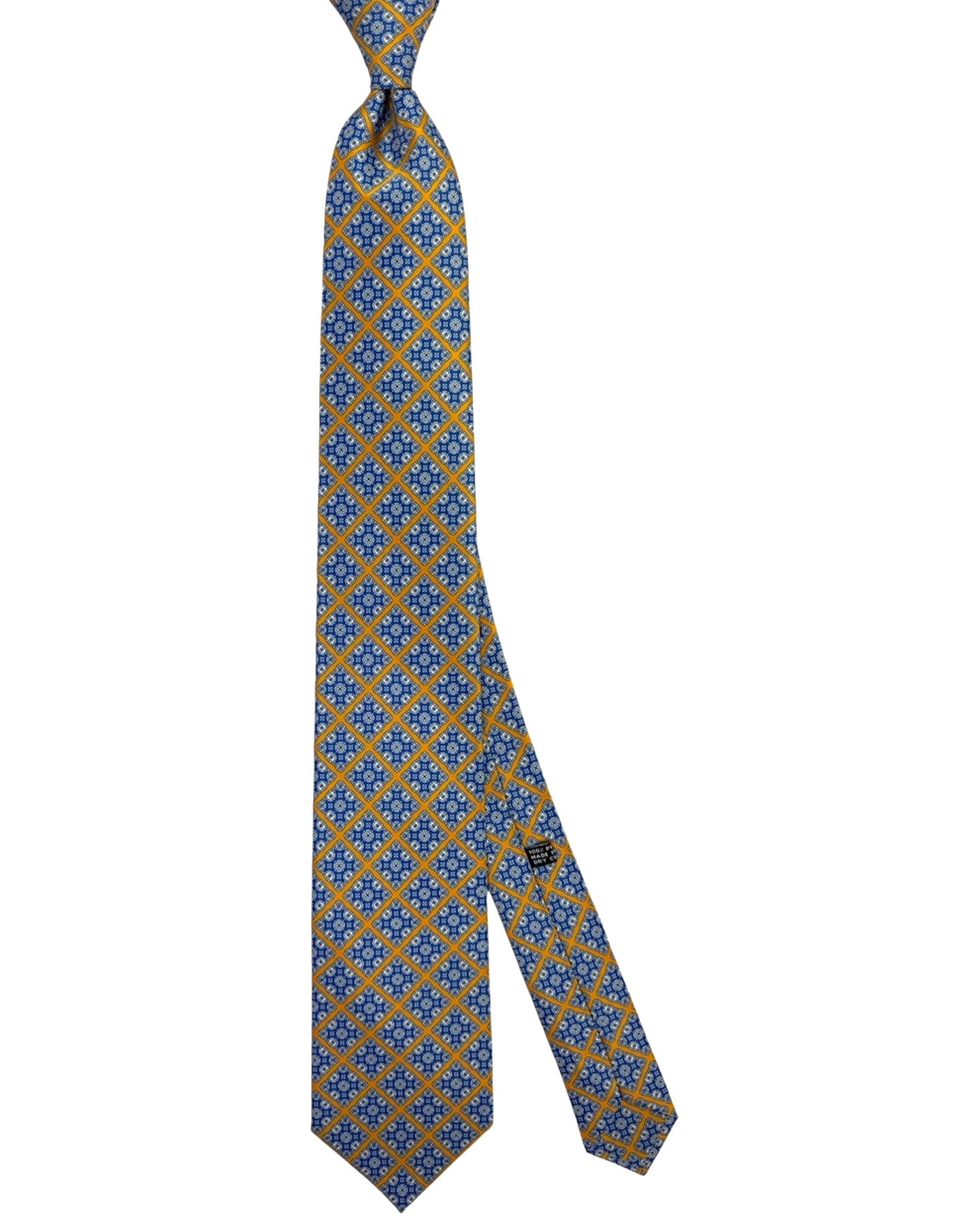 Stefano Ricci Tie Orange Blue Design