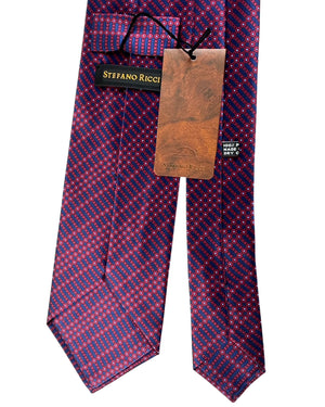 Stefano Ricci Silk Tie Midnight Blue Dark Red