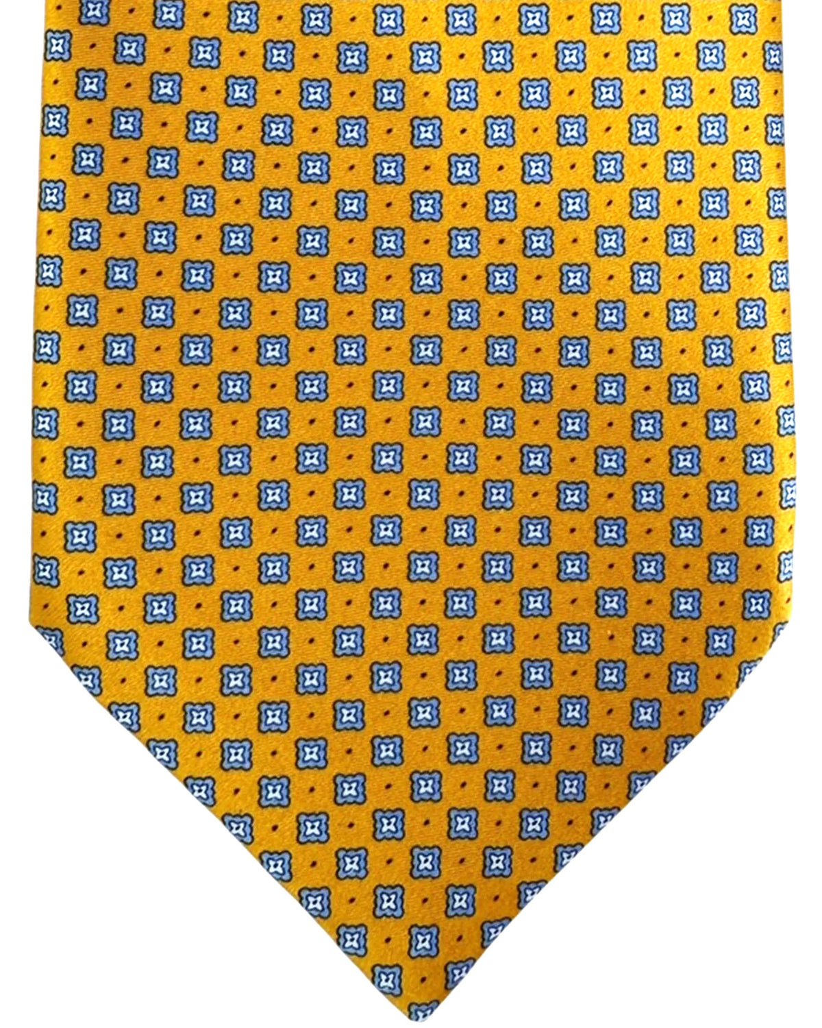 Stefano Ricci Tie Orange Blue Geometric Medallion Pattern